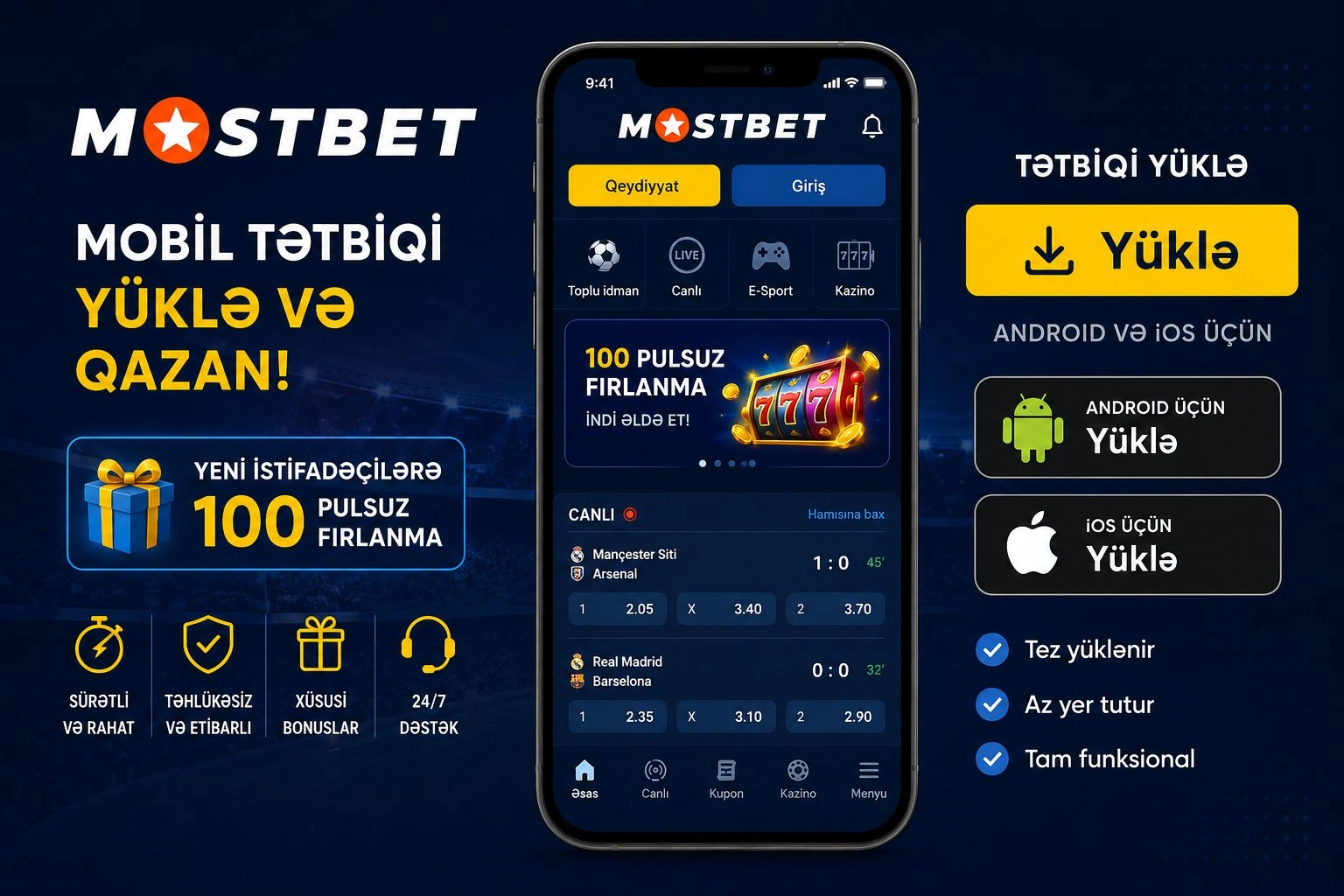 Mostbet AZ mobil tətbiq və APK quraşdırma